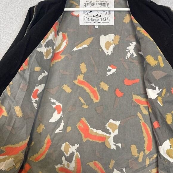 Poler Stuff Brand Purveyors & Outfitter Camp Vibes Chore Denim Jacket Black - Picture 9 of 9